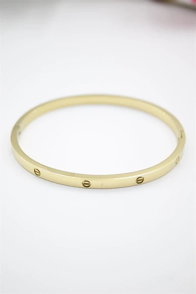 CRT Model Taşsız İnce  Bilezik - Altın - Resim 2