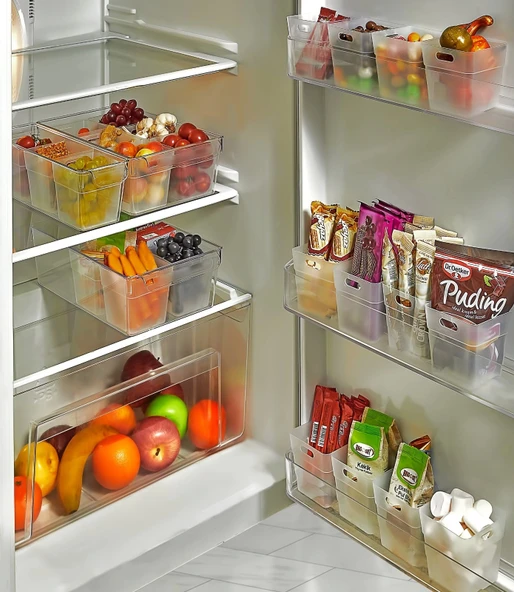 12 li Buzdolabı İçi Mini Düzenleyici Kutu Organizer - Buzdolabı Kapak Düzenleyici - 2