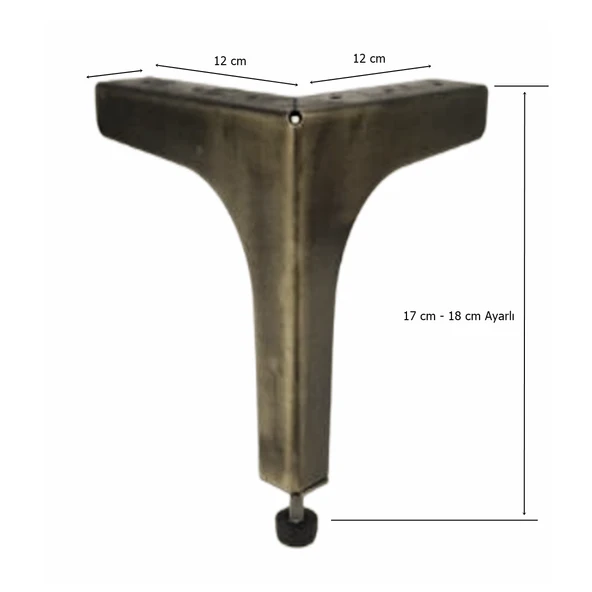Klas Ayak Metal 17 cm Antik Mobilya Koltuk Ayağı - 2