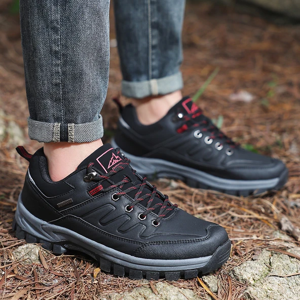 Erkek Dağcılık Ayakkabısı - Bağcıklı - Düşük Kesim (Kahverengi) - Resim 4