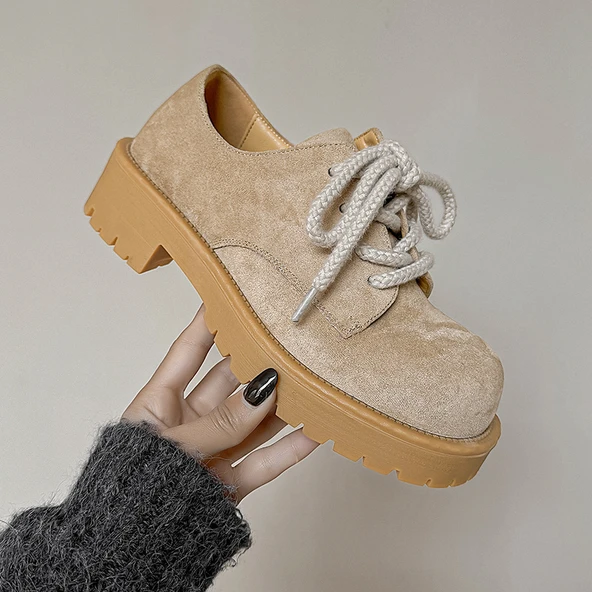 Unisex Derby Ayakkabı (Kadın Sarı 55209)