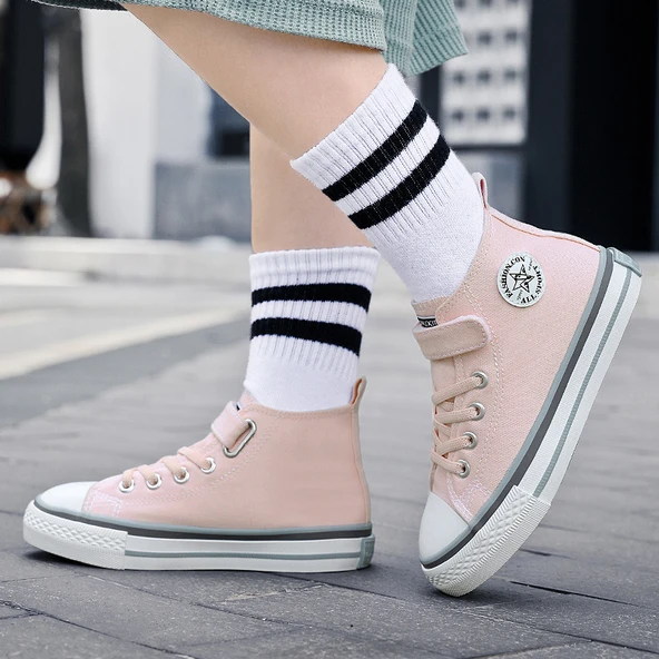 Unisex Çocuk Kanvas Ayakkabı (Pembe)