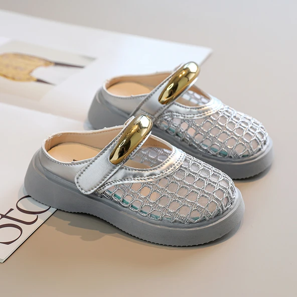 Unisex Çocuk Sandalet (Gümüş)