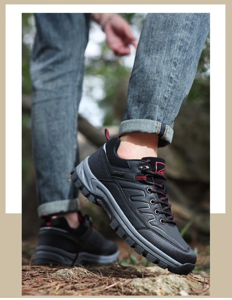 Erkek Dağcılık Ayakkabısı - Bağcıklı - Düşük Kesim (Kahverengi) - Resim 10