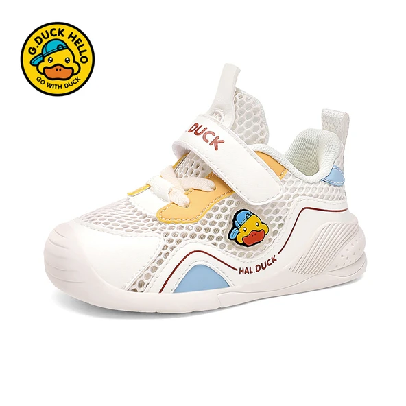 Unisex Bebek Yürüme Ayakkabısı - Yazlık - Nefes Alabilir (Bej-Beyaz)