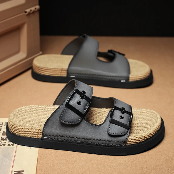 Unisex Yazlık Plaj Terliği (Gri)
