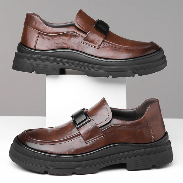 Erkek Deri Loafer Ayakkabı (Kahverengi)