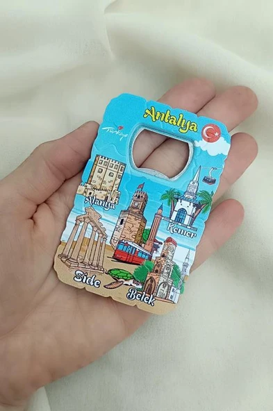 Magnet Açacak Gazoz Şişe Açacağı Mıknatıslı Buzdolabı Süsü Turizm Antalya Görselli - 3