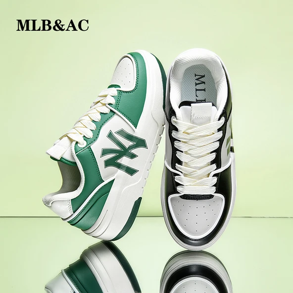 Unisex Kalın Tabanlı Spor Ayakkabı (Siyah - Beyaz) - Resim 9