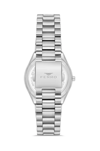 Ferro F11386A-A6 Quartz Çelik Gri Yeşil Kadran 40 mm Erkek Kol Saati - 2