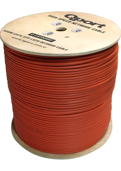 QPORT Q-CATO2RHF 500 METRE LSZH CAT6 OUTDOOR 23AWG 0.58MM KABLO