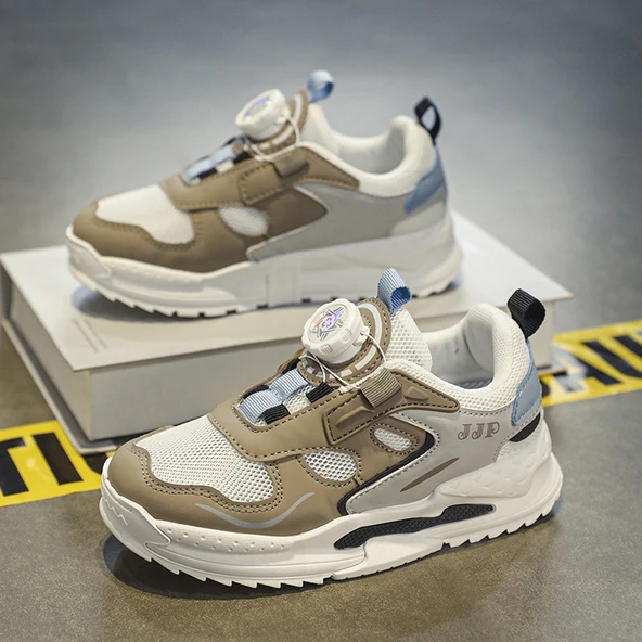 Unisex Çocuk Günlük Spor Ayakkabı (Haki) - Resim 4