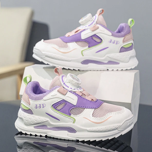 Unisex Çocuk Günlük Spor Ayakkabı (Beyaz - Mor)