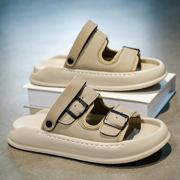 Erkek Platform Sandalet (Siyah) - Resim 6