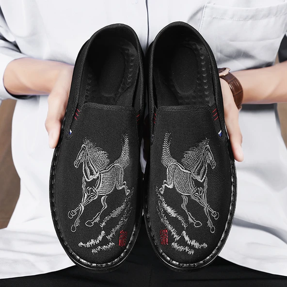 Erkek Günlük Nakışlı Loafer Ayakkabı (Model 1)