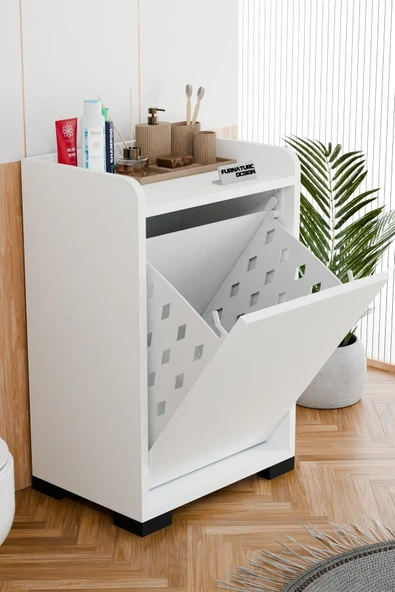 Solena Dekoratif Çamaşır Dolabı Düşer Kapak Çamaşırlık - 2