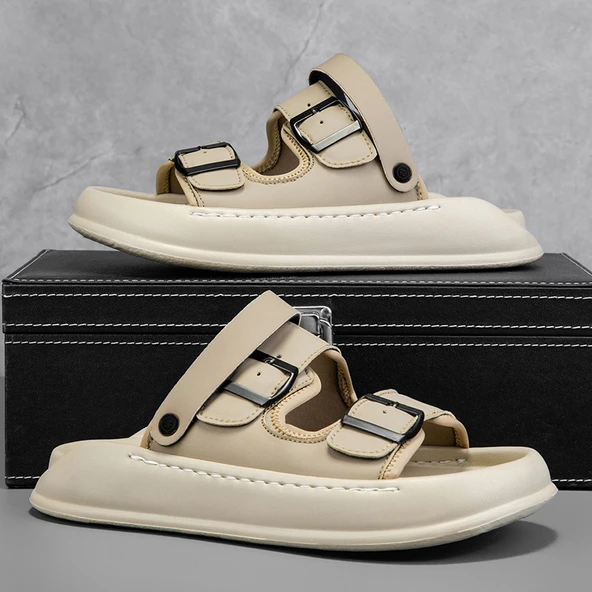 Erkek Platform Sandalet (Siyah) - Resim 10