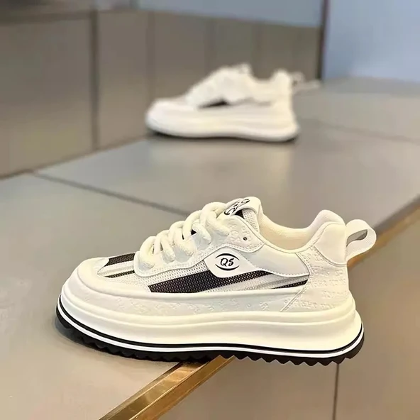 Unisex Spor Ayakkabı (Beyaz - Siyah)