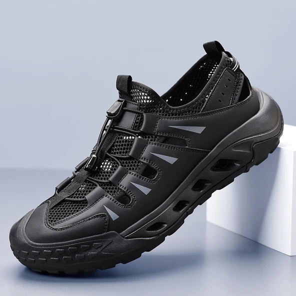 Erkek Yazlık Açık Spor Sandalet (Siyah)