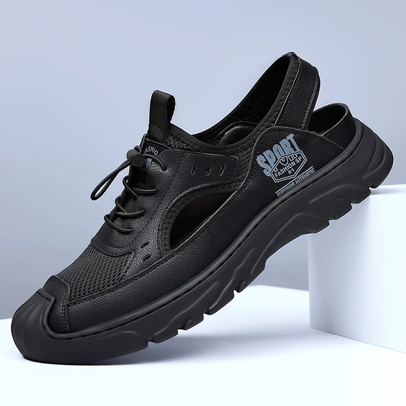 Erkek Plaj Spor Sandalet (Siyah)
