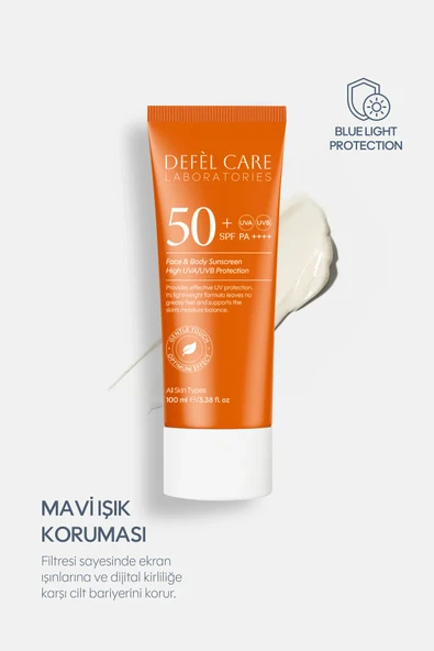 SPF 50 Vücut Güneş Kremi Yağ ve Beyaz Kalıntı Bırakmayan UVA/UVB Koruyucu Nemlendirici Krem (100 ml) - 4