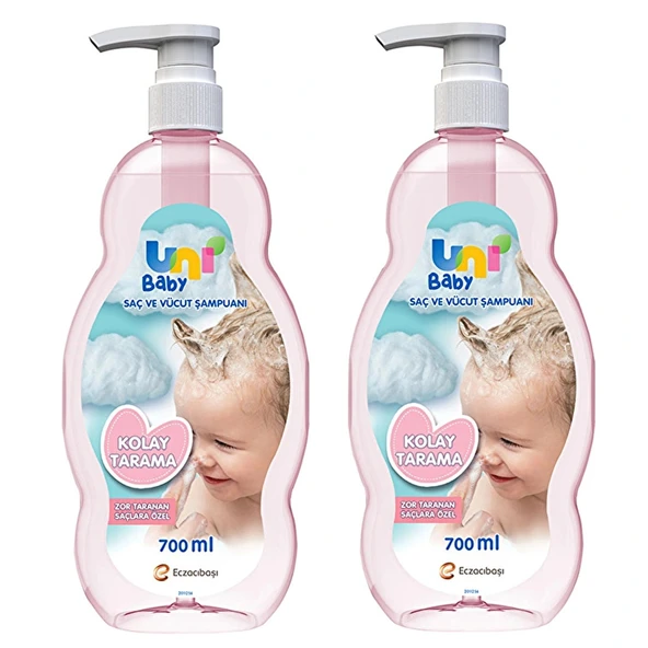 Uni Baby Kolay Tarama Saç Ve Vücut Şampuanı 700 ml 2 ADET