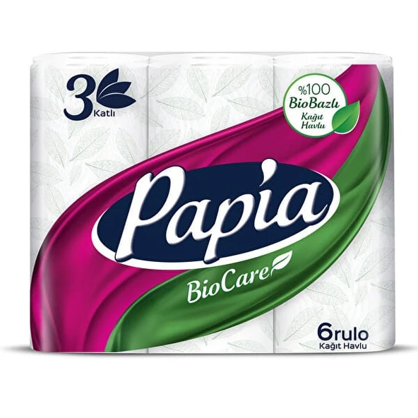 Papia Kağıt Havlu (3 Katlı) 6 Lı Pk Bio Care