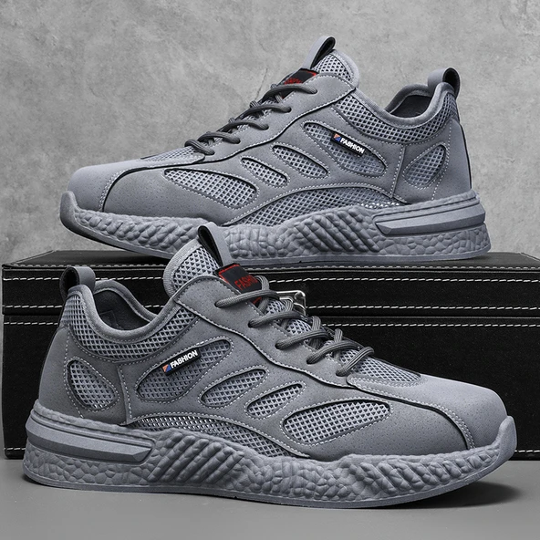 Erkek İş Güvenliği Ayakkabısı - Bağcıklı - Fileli (JY1706) - Resim 4