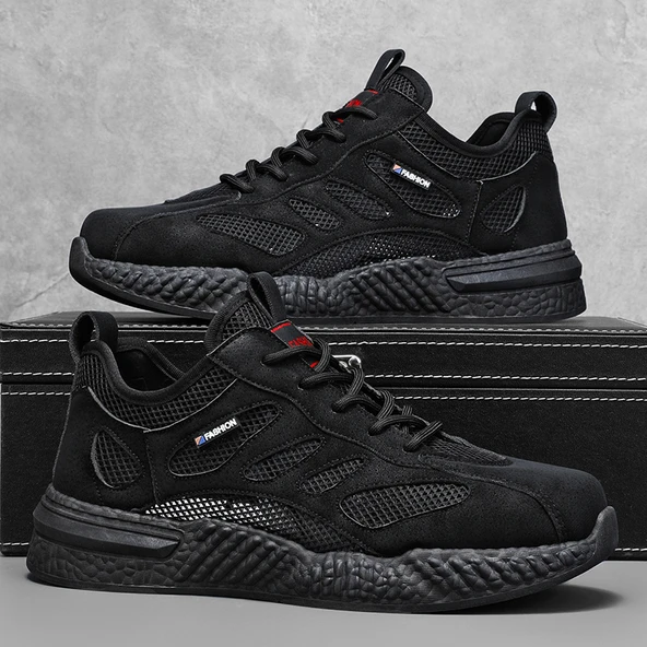 Erkek İş Güvenliği Ayakkabısı - Bağcıklı - Fileli (JY1706) - Resim 5