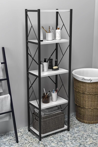 Morpanya Felixce Banyo Düzenleyici Banyo Dolabı Çok Amaçlı Dolap 5 Katlı Metal Mutfak Düzenleyici