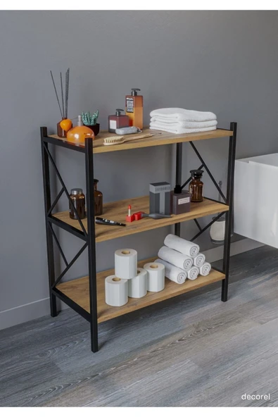 Morpanya Rose Banyo Düzenleyici Banyo Dolabı Çok Amaçlı Dolap 3 Katlı Metal Mutfak Düzenleyici - 3
