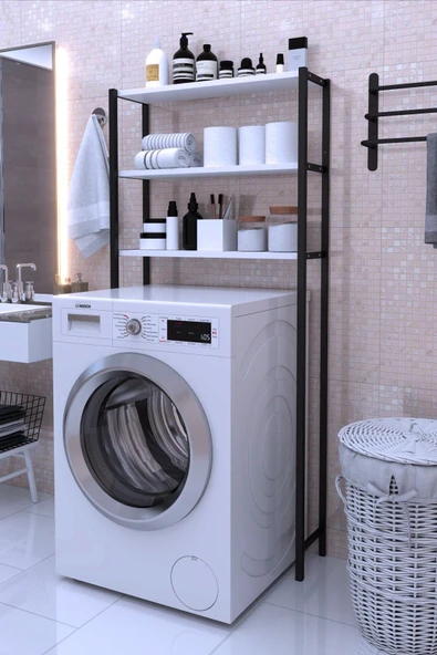 Morpanya Nova Çamaşır Makinesi Üstü Düzenleyici Raf Banyo Dolabı Rafı Makina Üstü Dolap Raf
