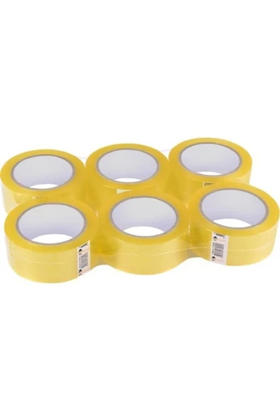 Morpanya Şeffaf Koli Bantı 45 mm x 100 Metre Paketleme Bandı 6 Adet