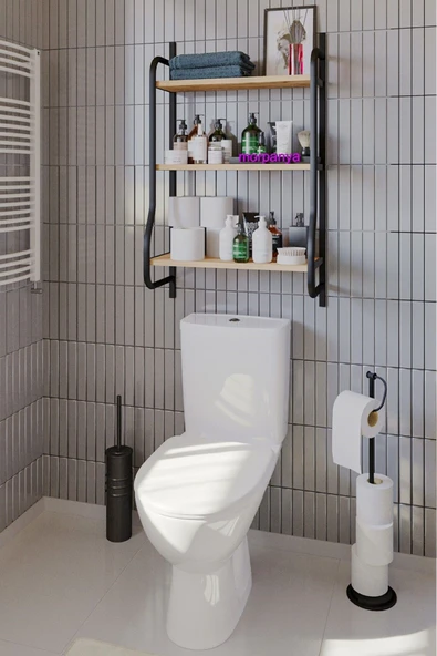 Morpanya Elony Klozet Üstü Düzenleyici Raf Banyo Düzenleyici Raf Klozet Üstü Raf Banyo Raf Dolap - 2