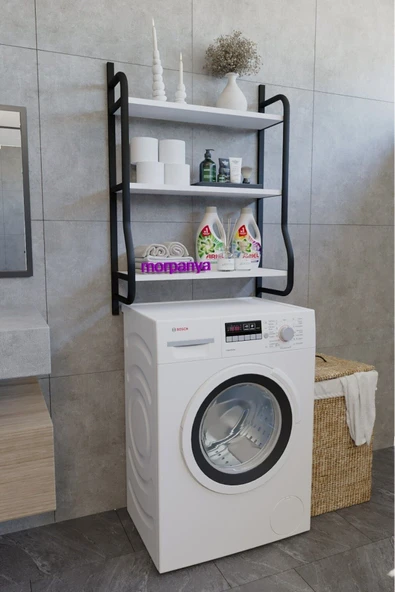 Morpanya Bany Çamaşır Makinesi Üstü Düzenleyici Raf Banyo Dolabı Rafı Makina Üstü Dolap Raf - 2