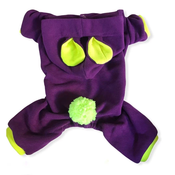 Bunny Pom Kulaklı Kedi Tulumu,Kıyafeti - Resim 4