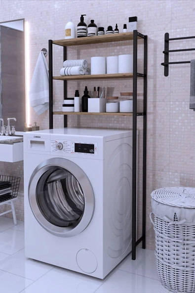 Morpanya Nova Çamaşır Makinesi Üstü Düzenleyici Raf Banyo Dolabı Rafı Makina Üstü Dolap Raf