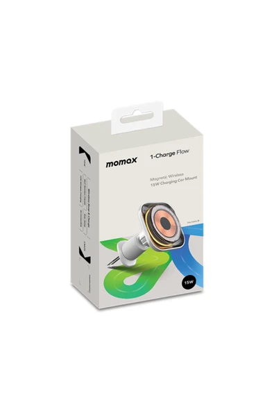 MOMAX CM29  Flow Magsafe Araç Telefon TUTUCU BEYAZ - 5