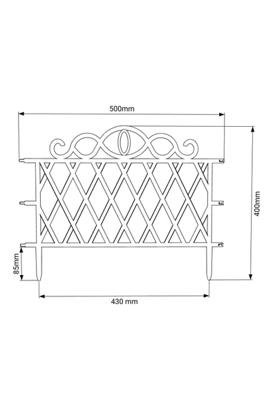 Morpanya Dekoratif Ferforje Bahçe Çiti Plastik Çit  Peyzaj Koruma Panel Çit 1 Adet 50cm Beyaz - 4
