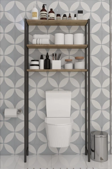 Morpanya City Klozet Üstü Düzenleyici Raf Banyo Düzenleyici Klozet Üstü Raf Banyo Raf Dolap - 2