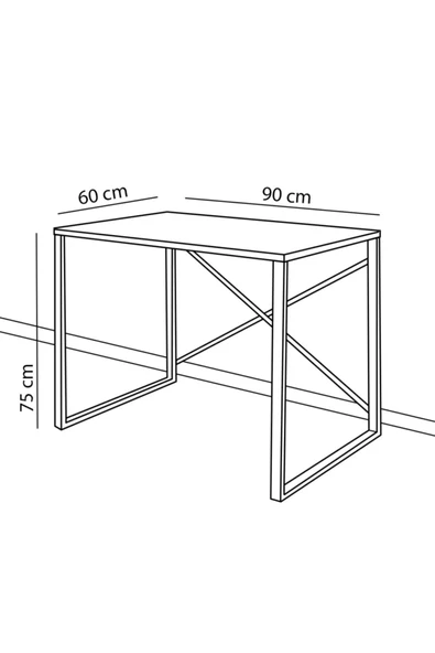 Morpanya Metal Çalışma Masası Laptop Bilgisayar Masası Ofis Masası 60x90 Cm Beyaz - 4