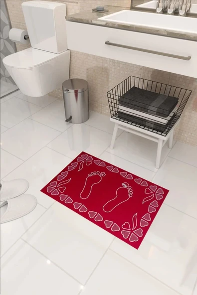 Morpanya Kaymaz Dekoratif Çok Amaçlı İç ve Dış Kapı Paspası Banyo Paspası Abdest Paspası