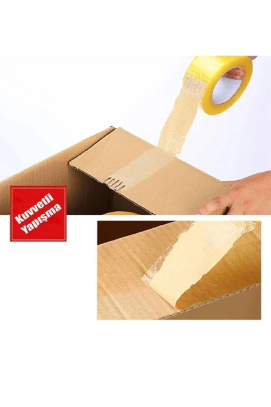 Morpanya Şeffaf Koli Bantı 45 mm x 100 Metre Paketleme Bandı 6 Adet - 5
