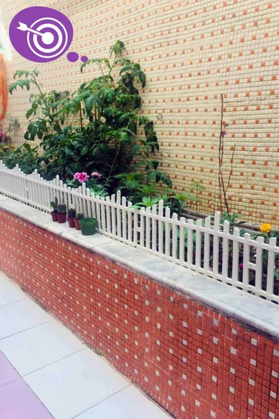 Morpanya Dekoratif Bahçe Çiti Plastik Çit Peyzaj Koruma Panel Çit 1 Adet 59 Cm Beyaz - 3
