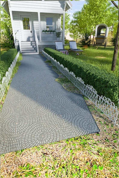 Morpanya Dekoratif Ferforje Bahçe Çiti Plastik Çit  Peyzaj Koruma Panel Çit 1 Adet 50cm Beyaz - 5