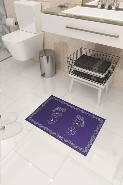 Morpanya Kaymaz Dekoratif Çok Amaçlı İç ve Dış Kapı Paspası Banyo Paspası Abdest Paspası