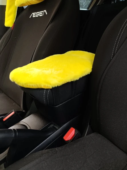 Yumuşak Peluş Kol Dayama Kolçak Minderi Sarı