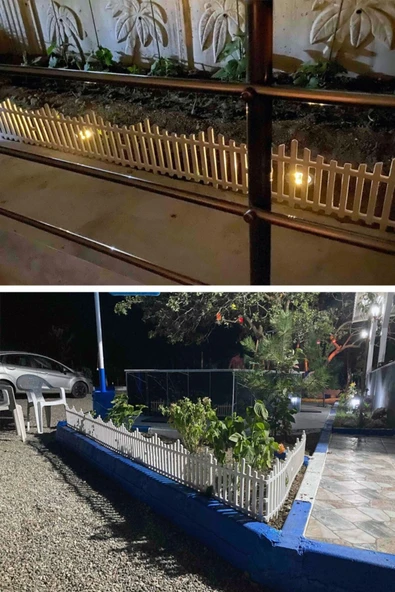 Morpanya Dekoratif Bahçe Çiti Plastik Çit Peyzaj Koruma Panel Çit 1 Adet 59 Cm Beyaz - 5