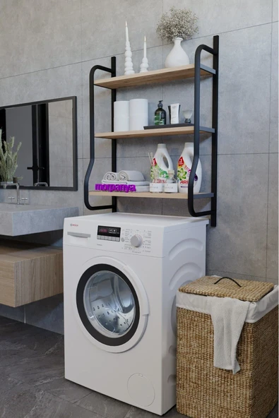 Morpanya Bonyss Çamaşır Makinesi Üstü Düzenleyici Raf Banyo Dolabı Rafı Makina Üstü Dolap Raf