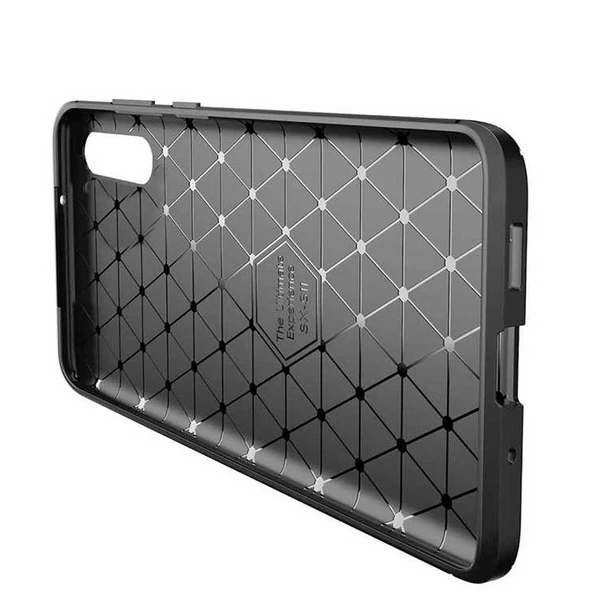 Apple iPhone XR Karbon Desenli Negro Silikon Kılıf - Resim 6